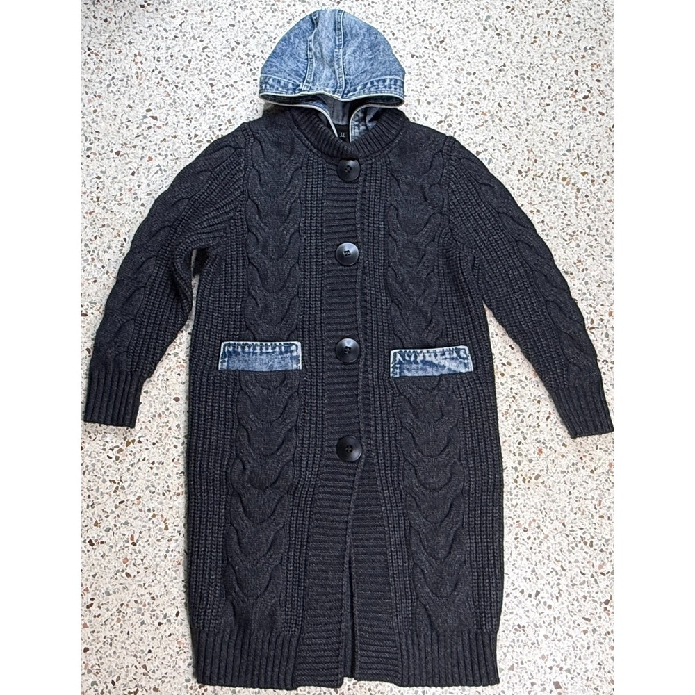 Joh Apparel Women's Seline Sweater & Denim Coat Size Small